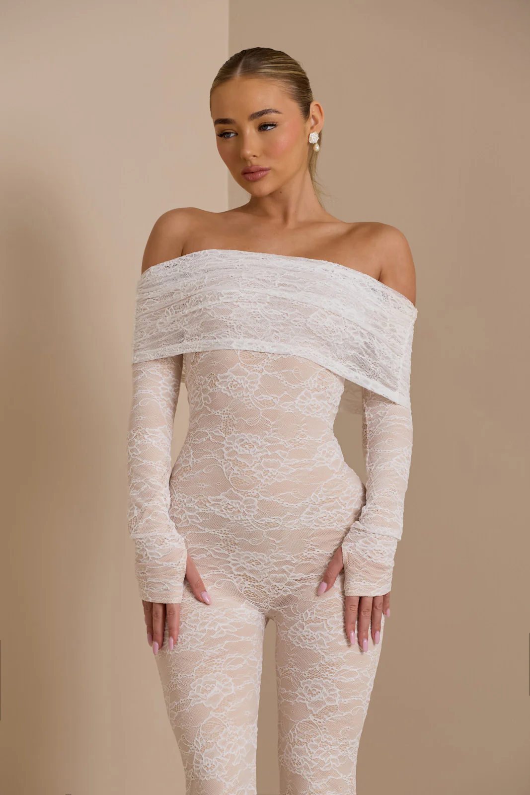RIRI JUMPSUIT | WHITE LACE - SALE - Image 9