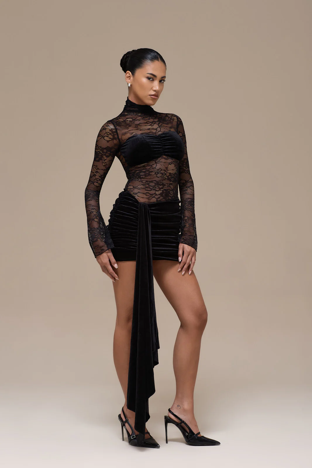 SASHA MINI DRESS | BLACK LACE - Image 11