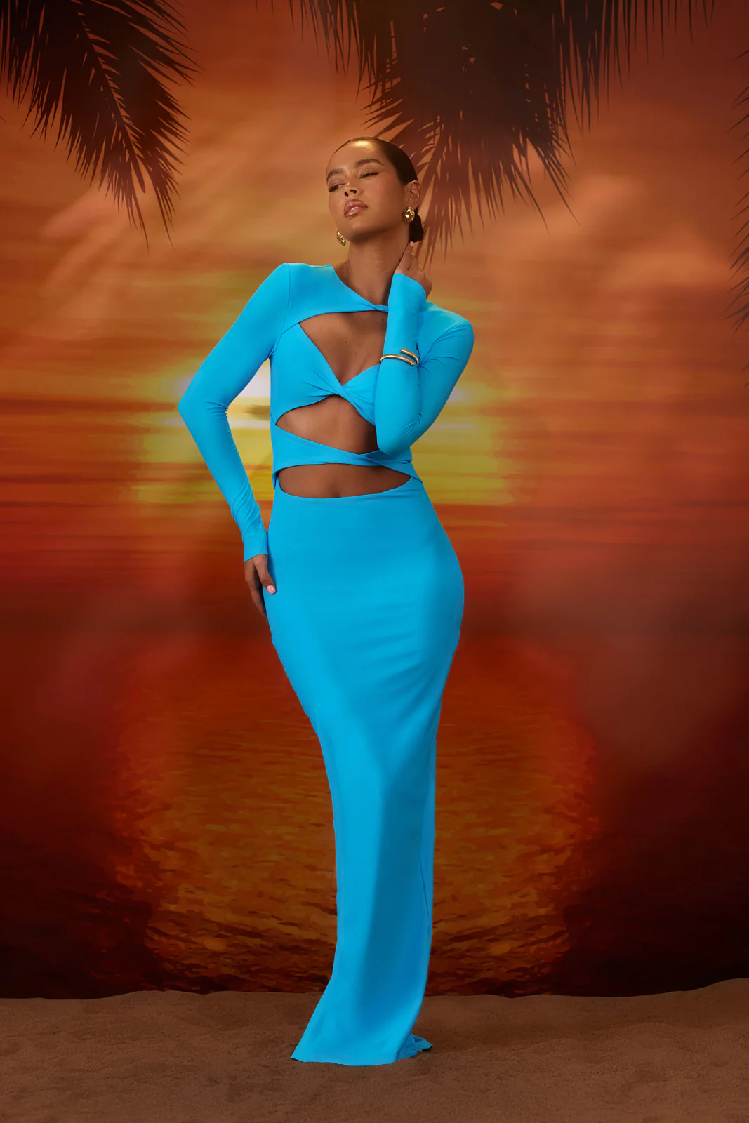 STASSIE MAXI DRESS | AQUA - SALE - Image 10