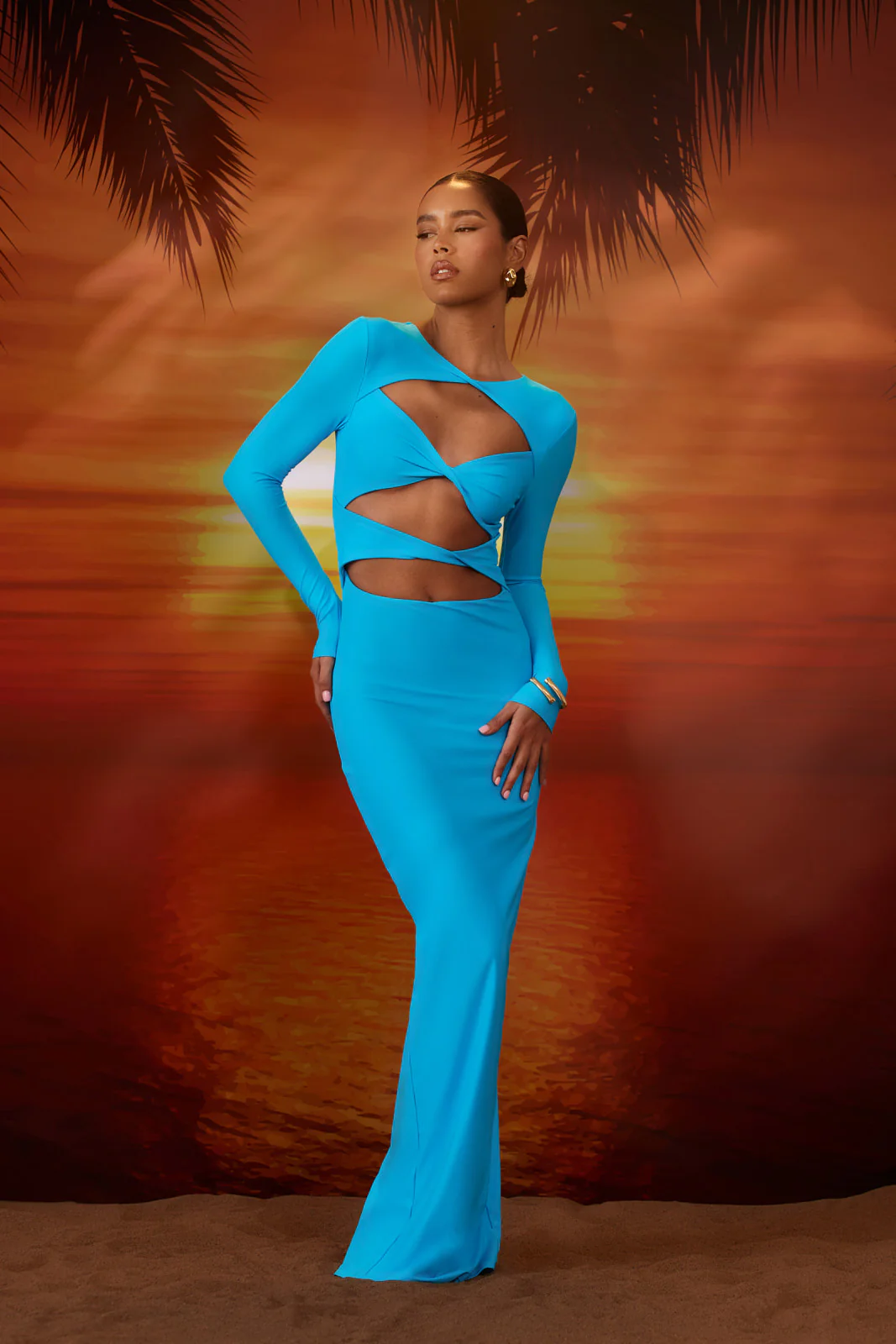 STASSIE MAXI DRESS | AQUA - SALE - Image 7