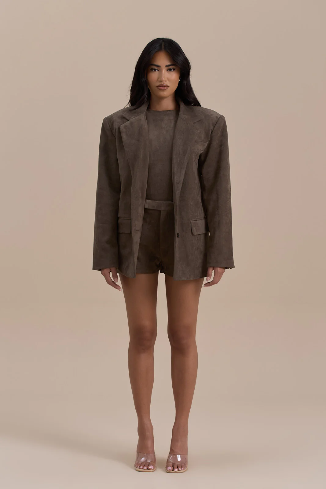 SUEDE BLAZER | DARK TAUPE - SALE - Image 12