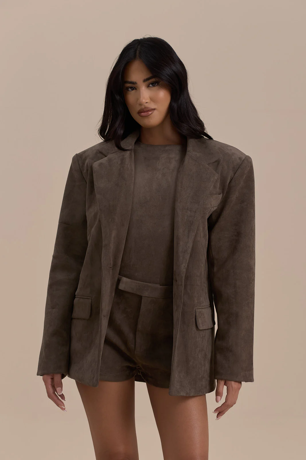 SUEDE BLAZER | DARK TAUPE - SALE - Image 15