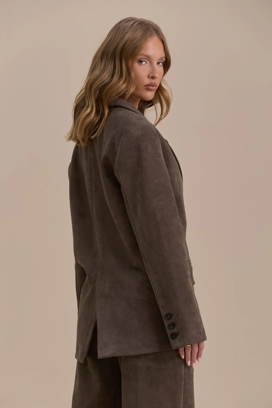 SUEDE BLAZER | DARK TAUPE - SALE - Image 9
