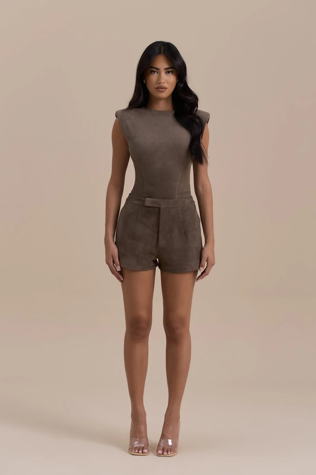 SUEDE SHORTS | DARK TAUPE - Image 5