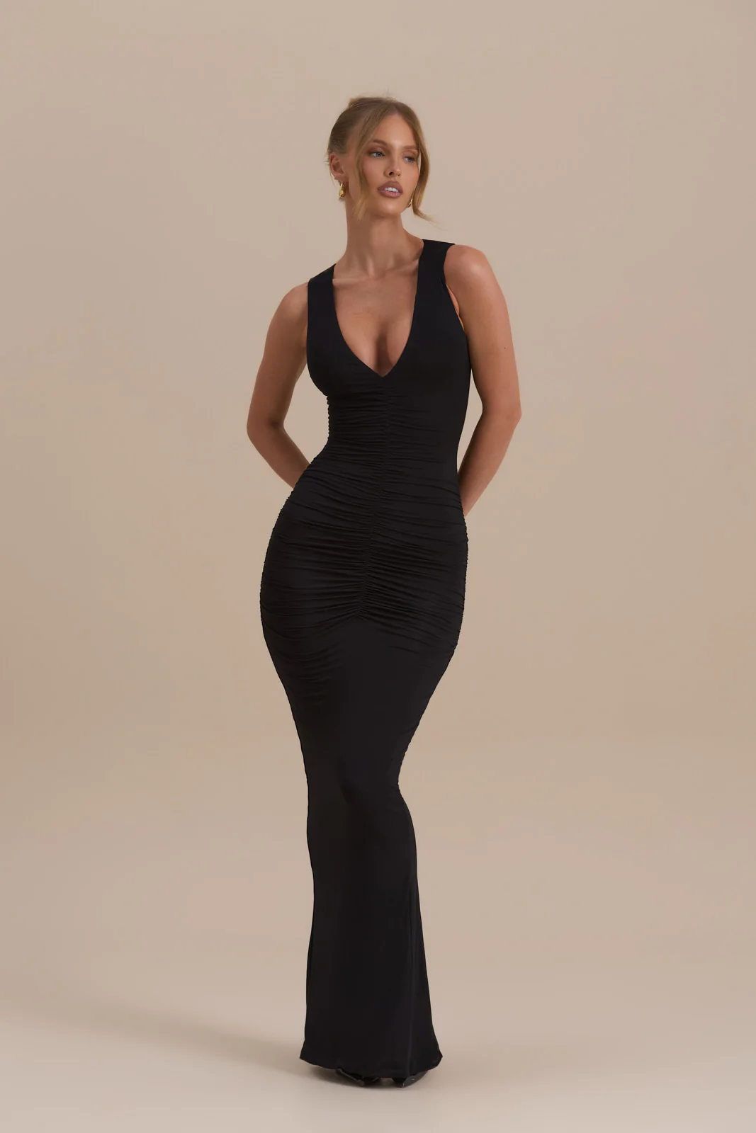 TATE SLEEVELESS MAXI DRESS | BLACK - Image 2