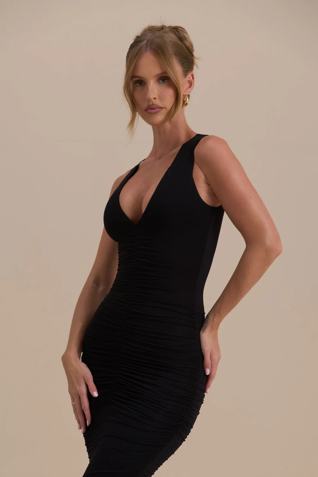 TATE SLEEVELESS MAXI DRESS | BLACK - Image 9