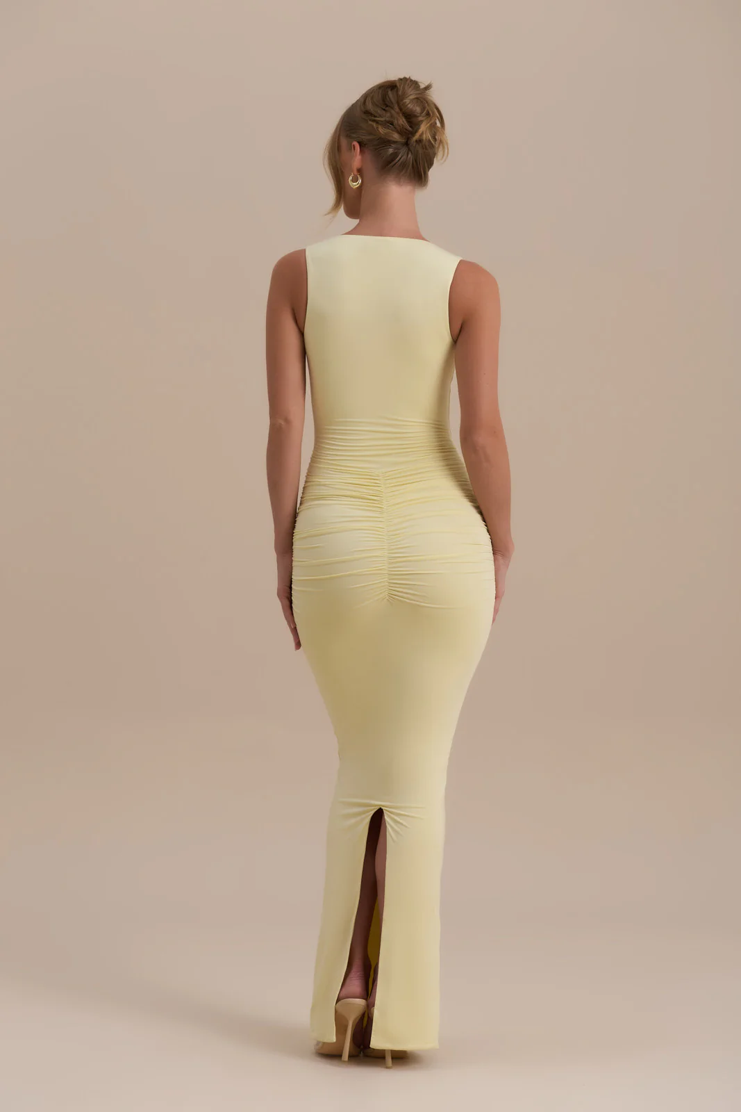 TATE SLEEVELESS MAXI DRESS | LEMON - Image 4