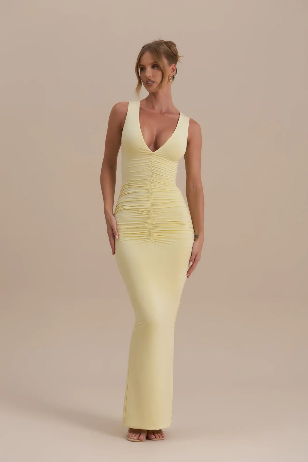 TATE SLEEVELESS MAXI DRESS | LEMON - Image 8