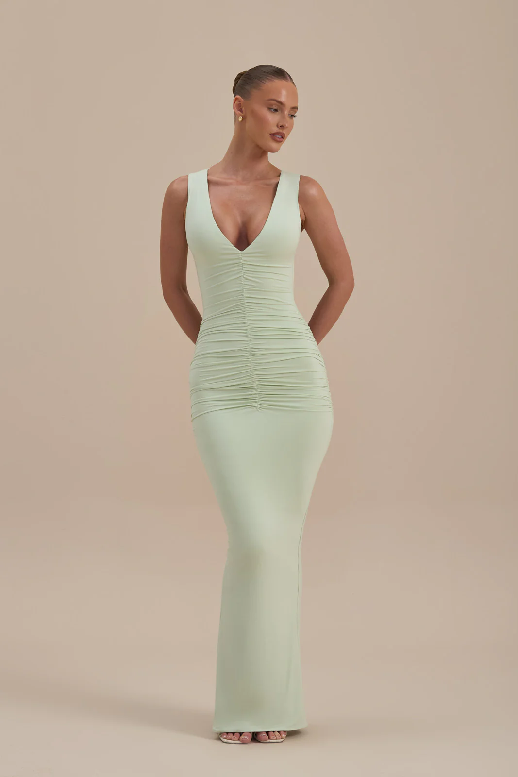 TATE SLEEVELESS MAXI DRESS | MINT - Image 4