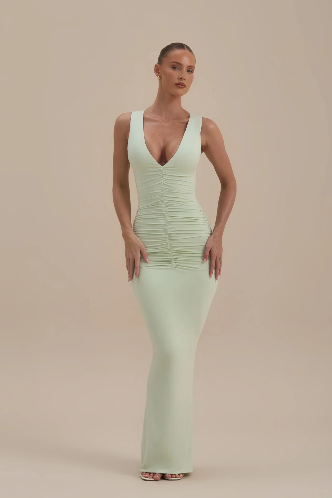 TATE SLEEVELESS MAXI DRESS | MINT - Image 6