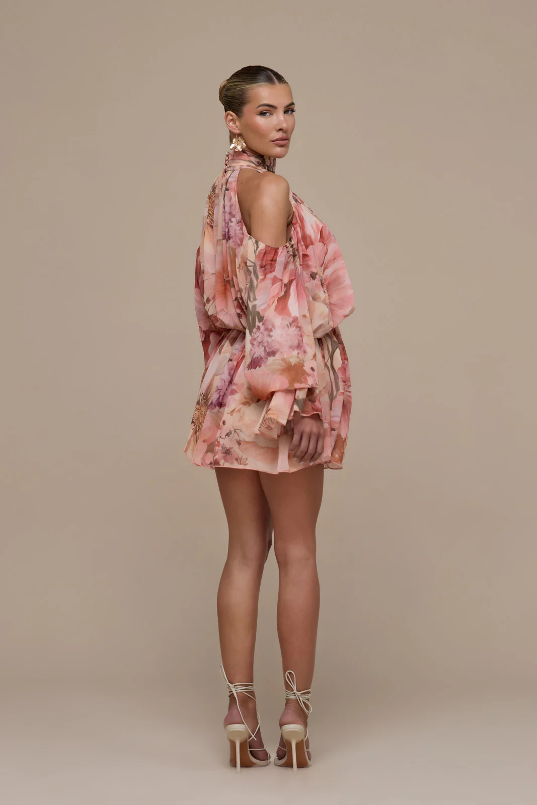UNA HALTER NECK MINI DRESS | FLORAL PRINT - Image 14