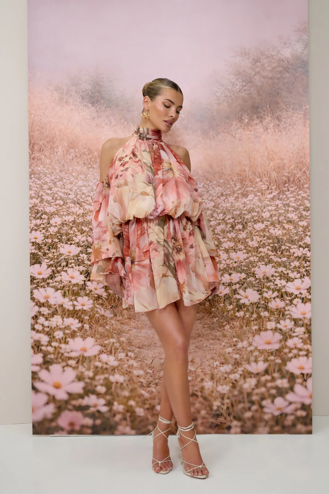 UNA HALTER NECK MINI DRESS | FLORAL PRINT - Image 16