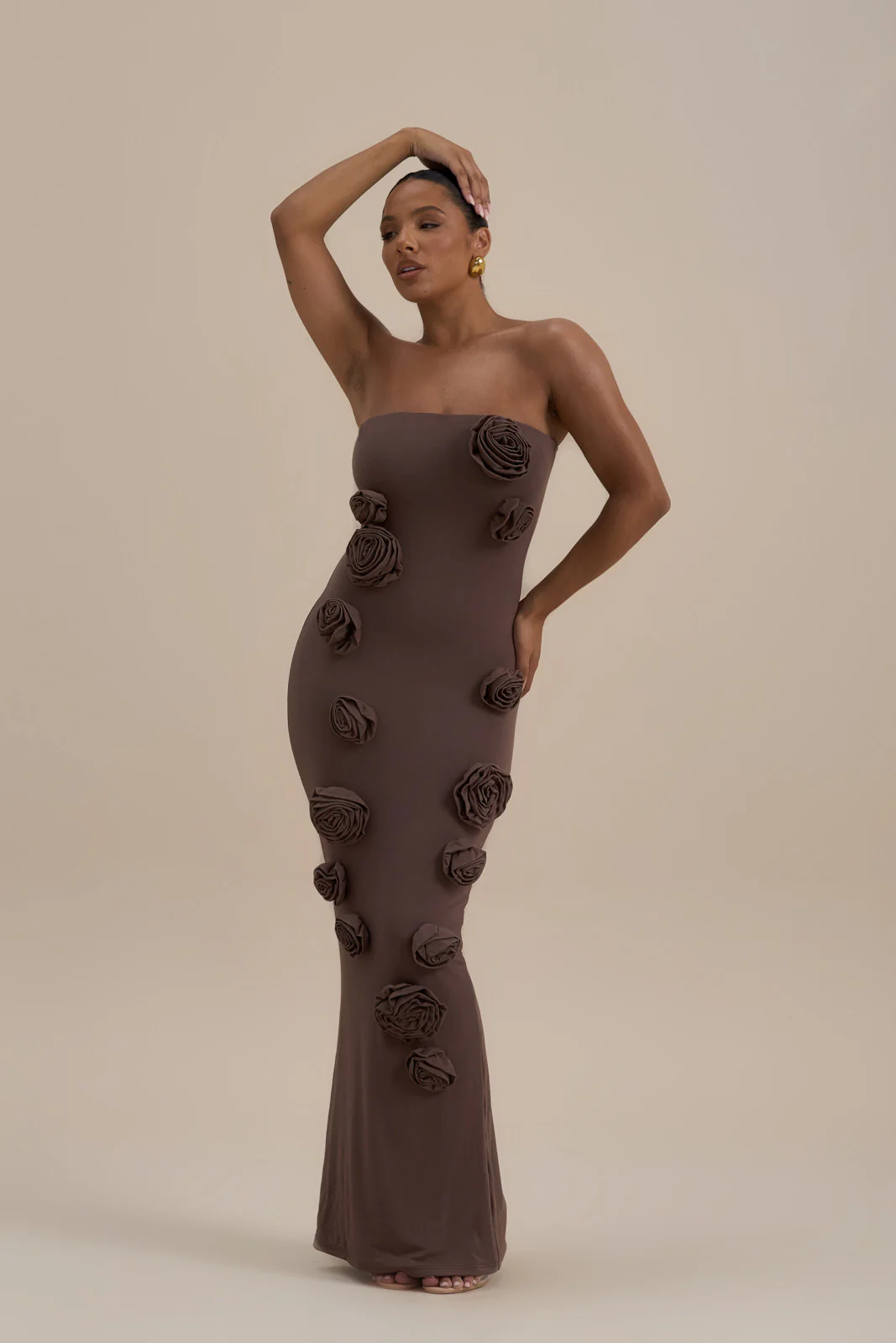 PALMA MAXI DRESS | CHOCOLATE - SALE - Image 4