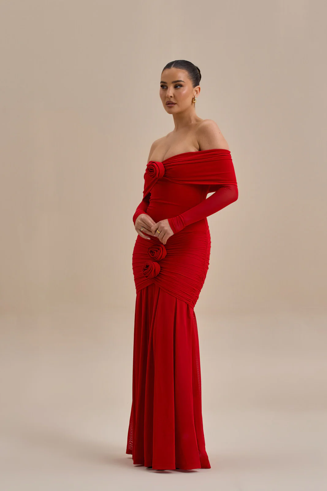 VIVIENNE BARDOT MAXI DRESS | RED - SALE - Image 10