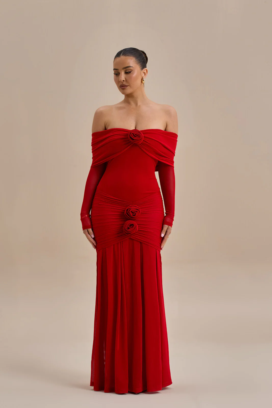 VIVIENNE BARDOT MAXI DRESS | RED - SALE - Image 11