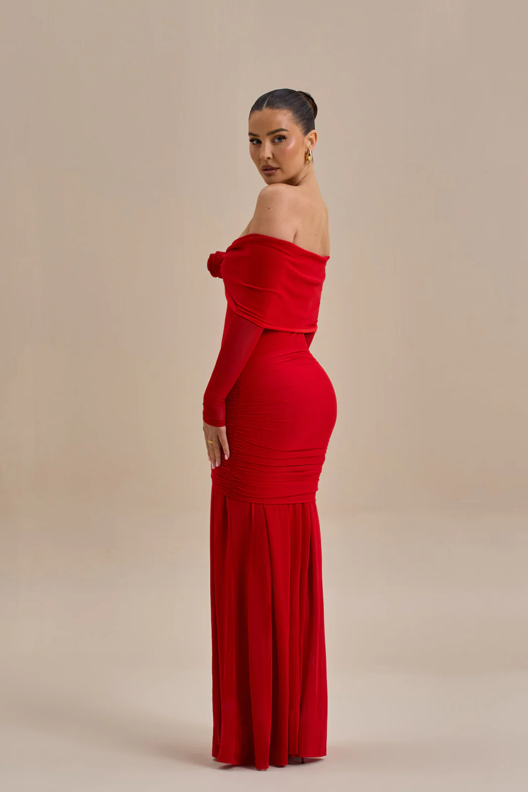 VIVIENNE BARDOT MAXI DRESS | RED - SALE - Image 3