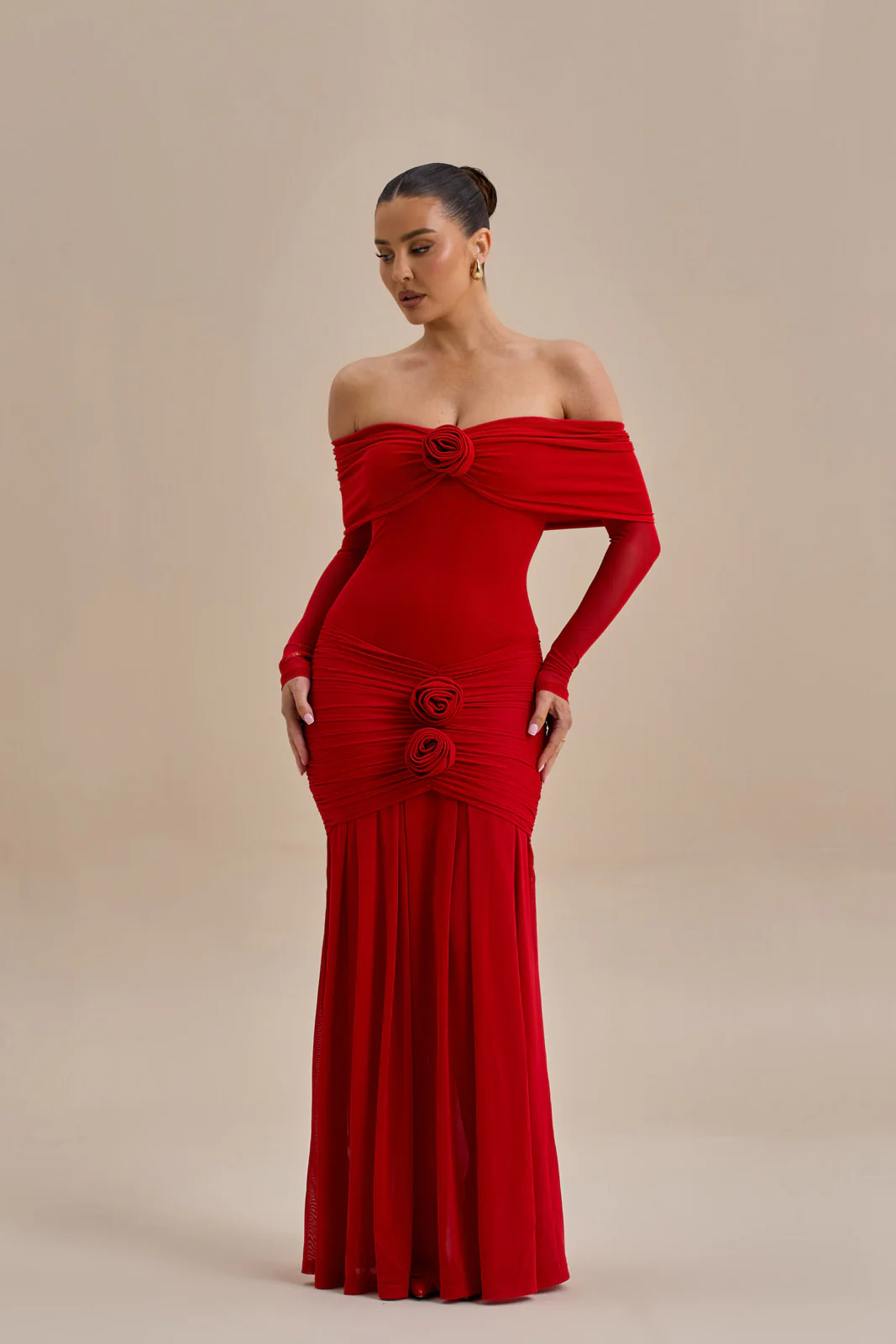VIVIENNE BARDOT MAXI DRESS | RED - SALE - Image 8