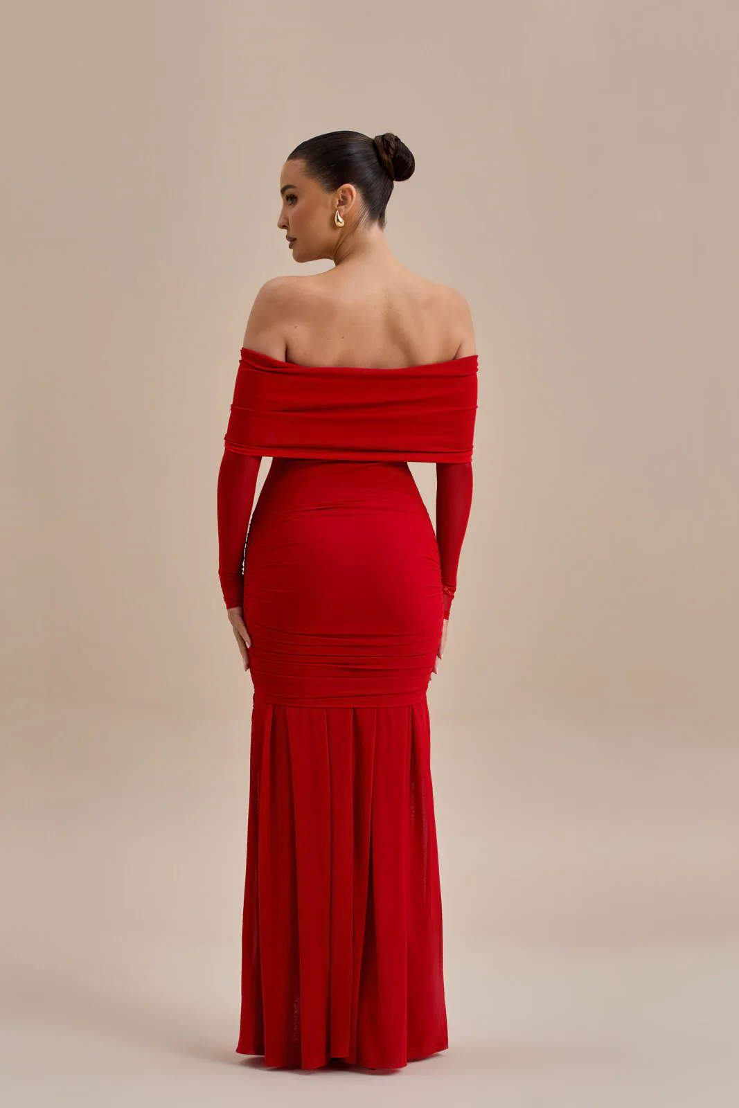 VIVIENNE BARDOT MAXI DRESS | RED - SALE - Image 9