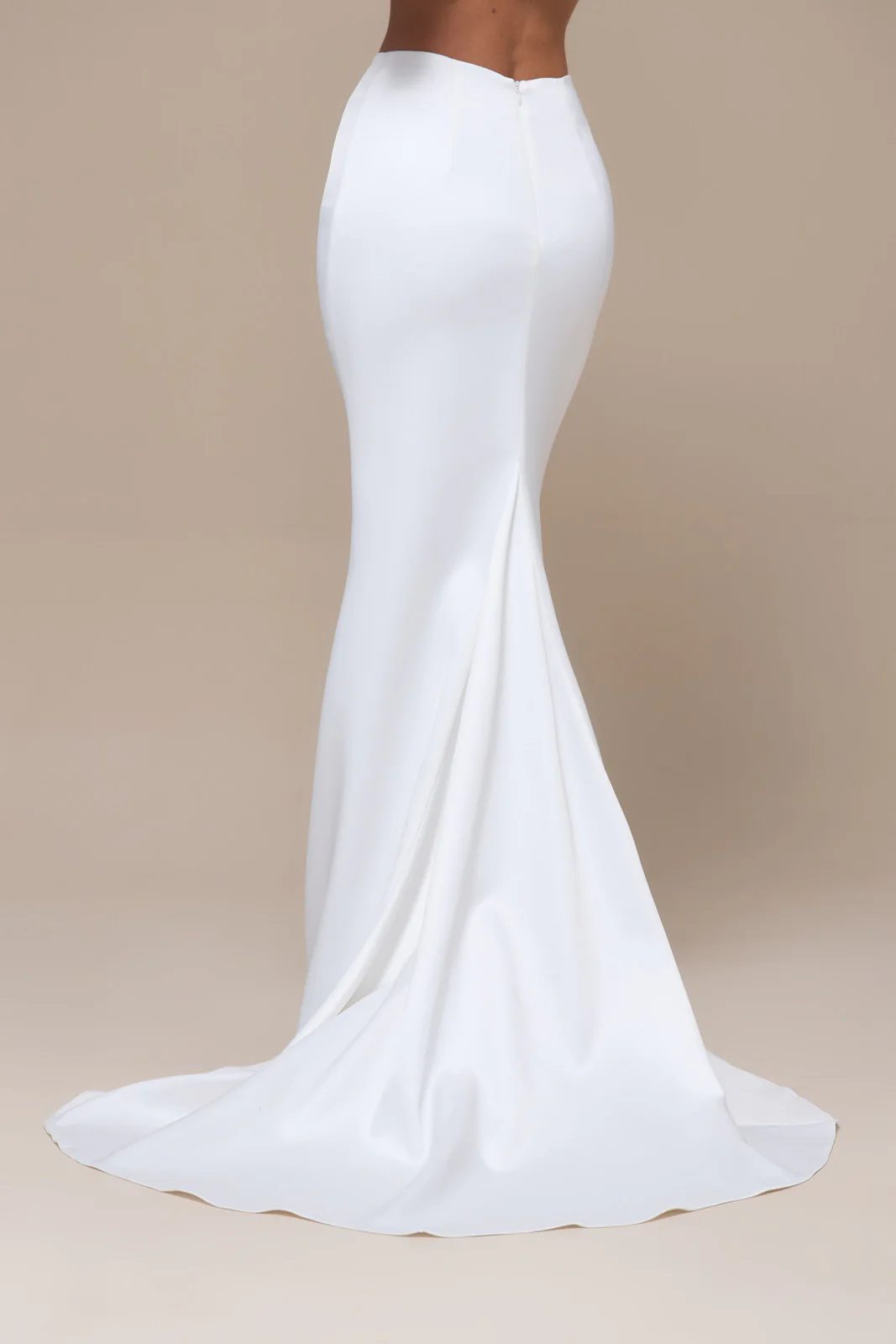VIVIENNE HIGH WAIST MERMAID SKIRT WITH TRAIN | IVORY - Image 10