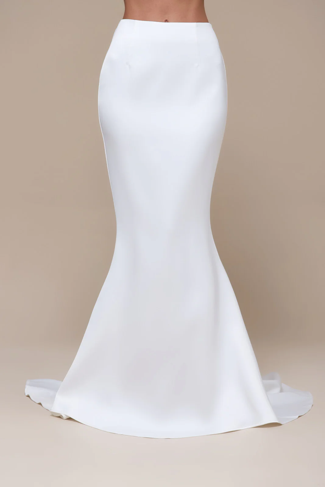 VIVIENNE HIGH WAIST MERMAID SKIRT WITH TRAIN | IVORY - Image 4