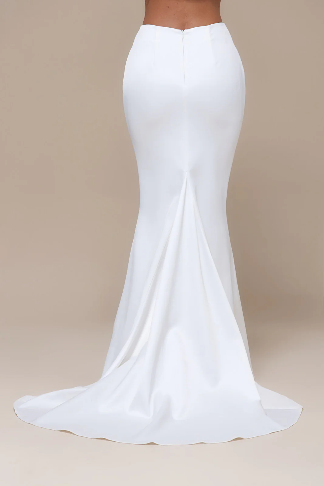 VIVIENNE HIGH WAIST MERMAID SKIRT WITH TRAIN | IVORY - Image 7