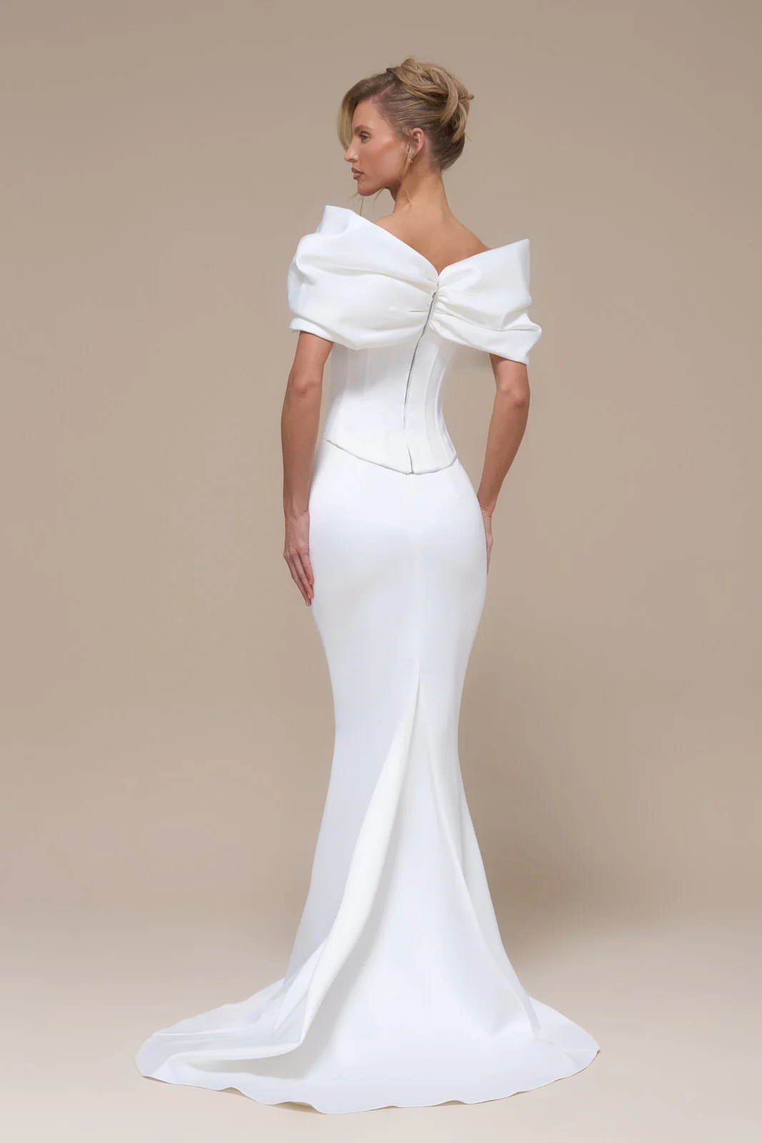 VIVIENNE OFF SHOULDER GATHERED CORSET | IVORY - Image 9