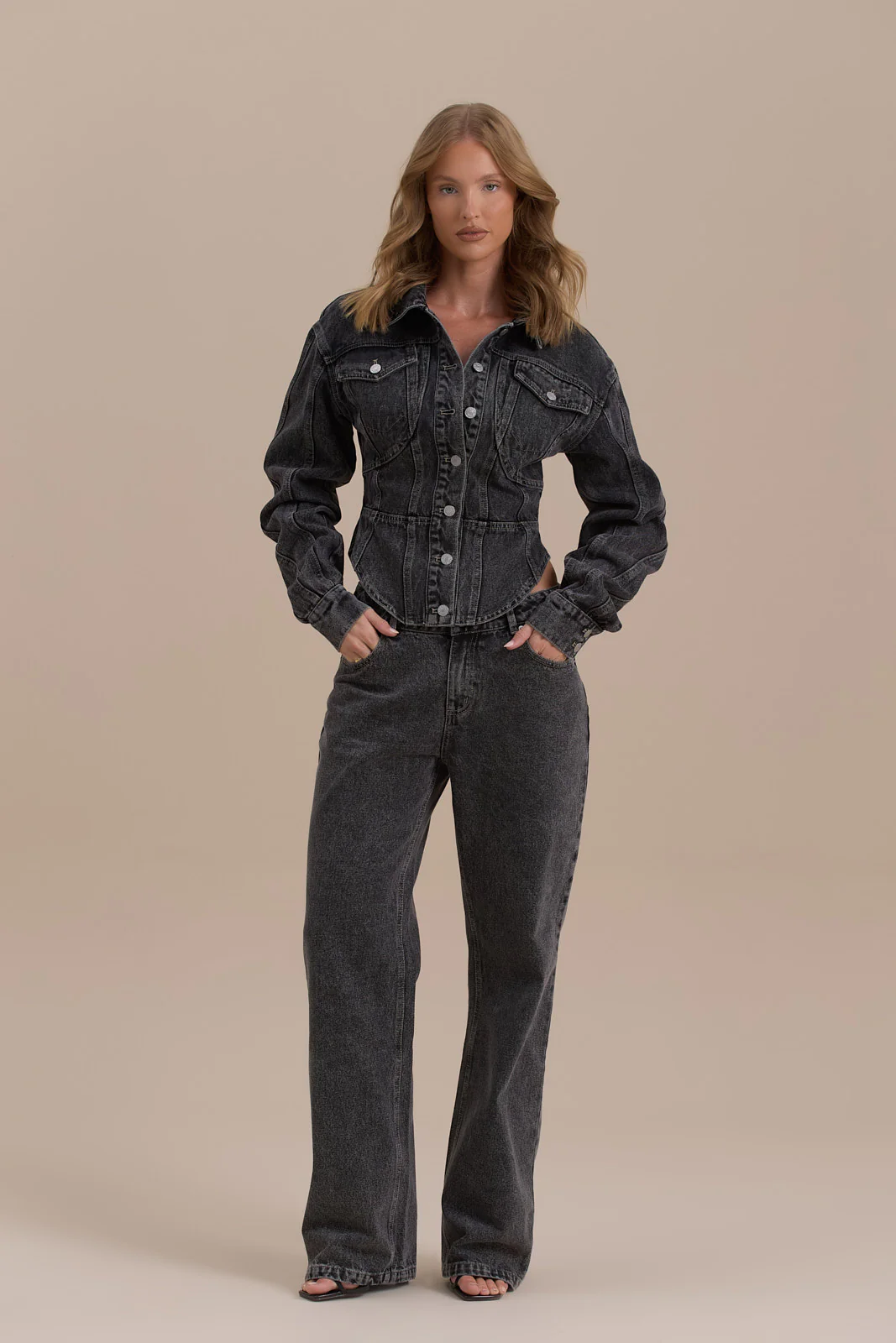 WANDER STRAIGHT LEG JEANS WITH ADJUSTABLE WAIST | DARK WASH DENIM - Image 11