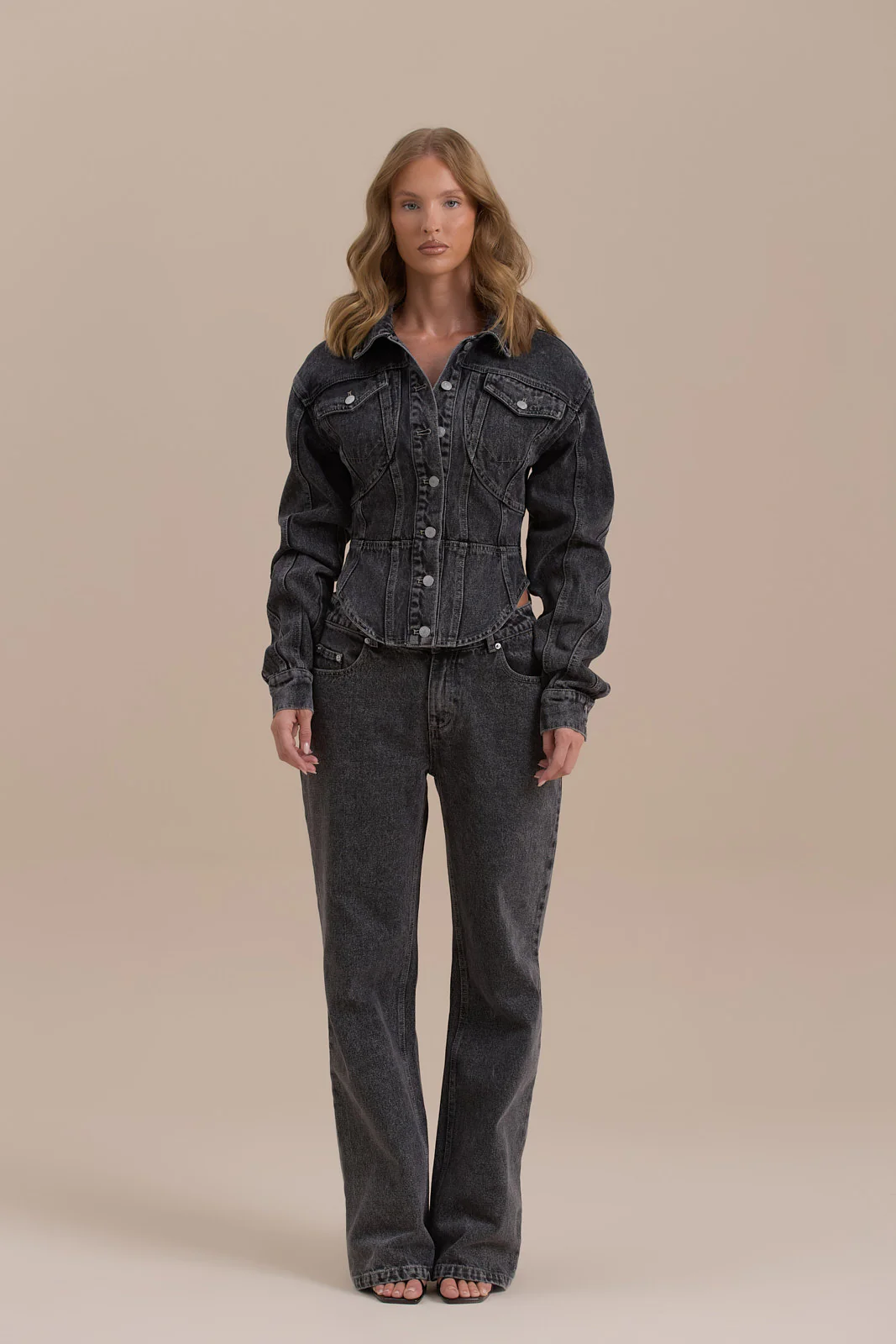 WANDER STRAIGHT LEG JEANS WITH ADJUSTABLE WAIST | DARK WASH DENIM - Image 16
