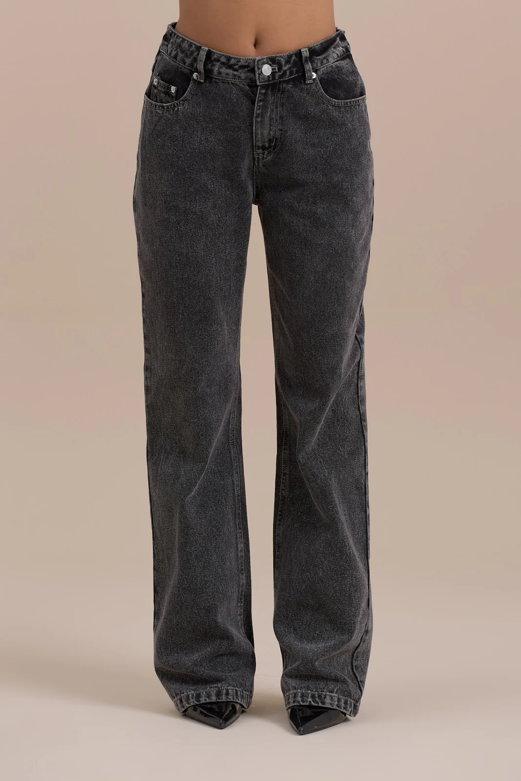 WANDER STRAIGHT LEG JEANS WITH ADJUSTABLE WAIST | DARK WASH DENIM - Image 19