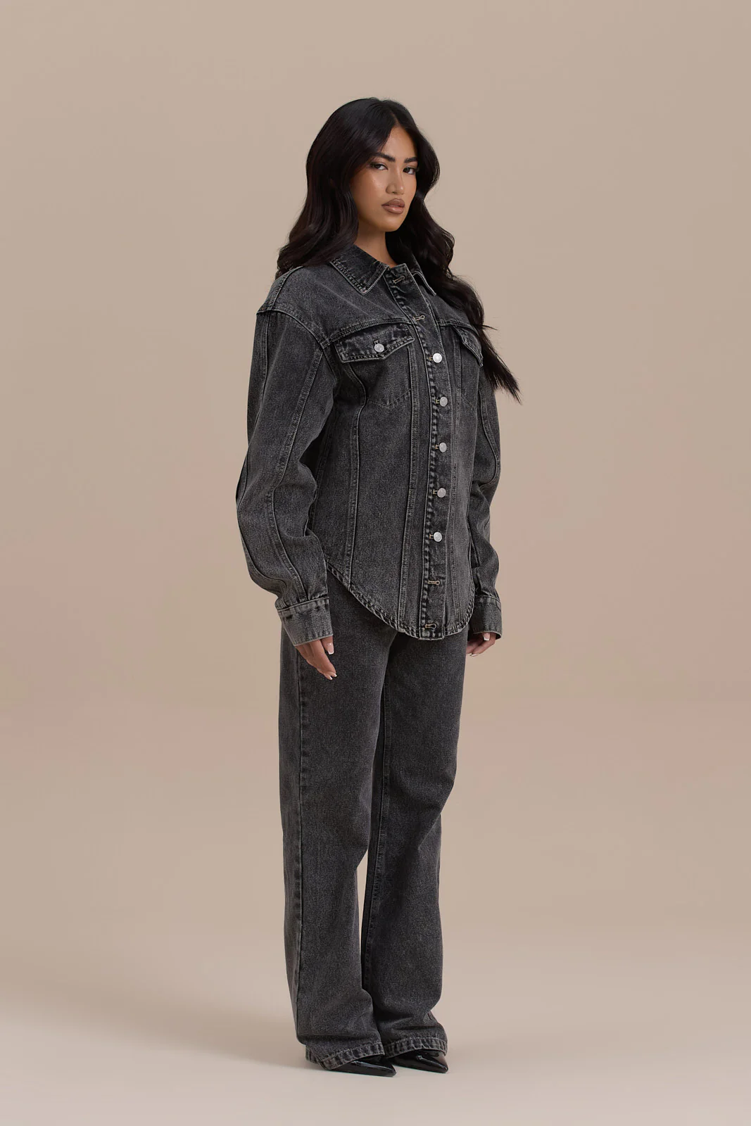 WANDER STRAIGHT LEG JEANS WITH ADJUSTABLE WAIST | DARK WASH DENIM - Image 21