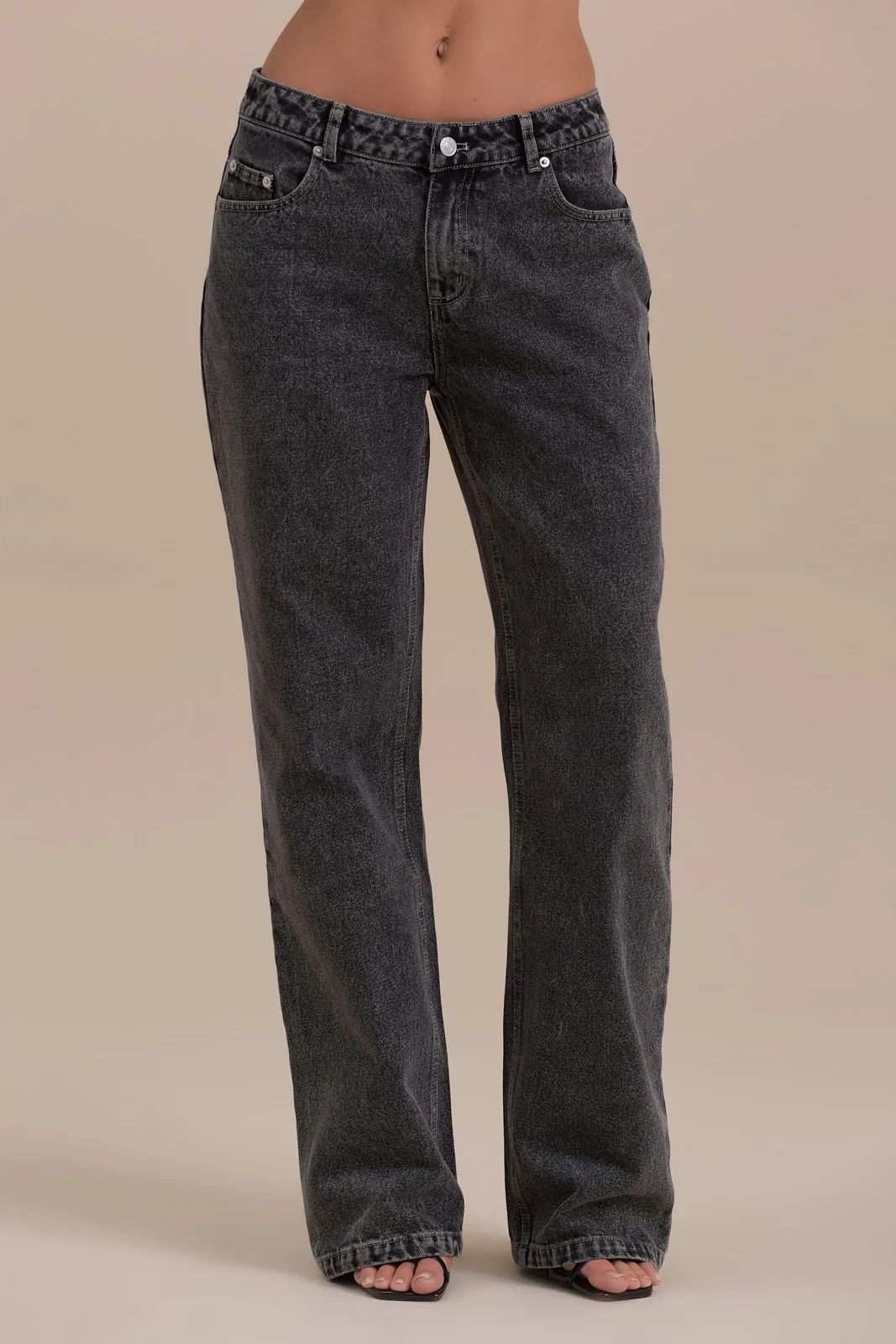 WANDER STRAIGHT LEG JEANS WITH ADJUSTABLE WAIST | DARK WASH DENIM - Image 3