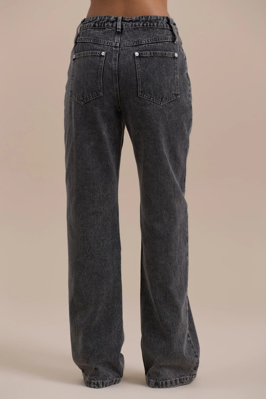 WANDER STRAIGHT LEG JEANS WITH ADJUSTABLE WAIST | DARK WASH DENIM - Image 4
