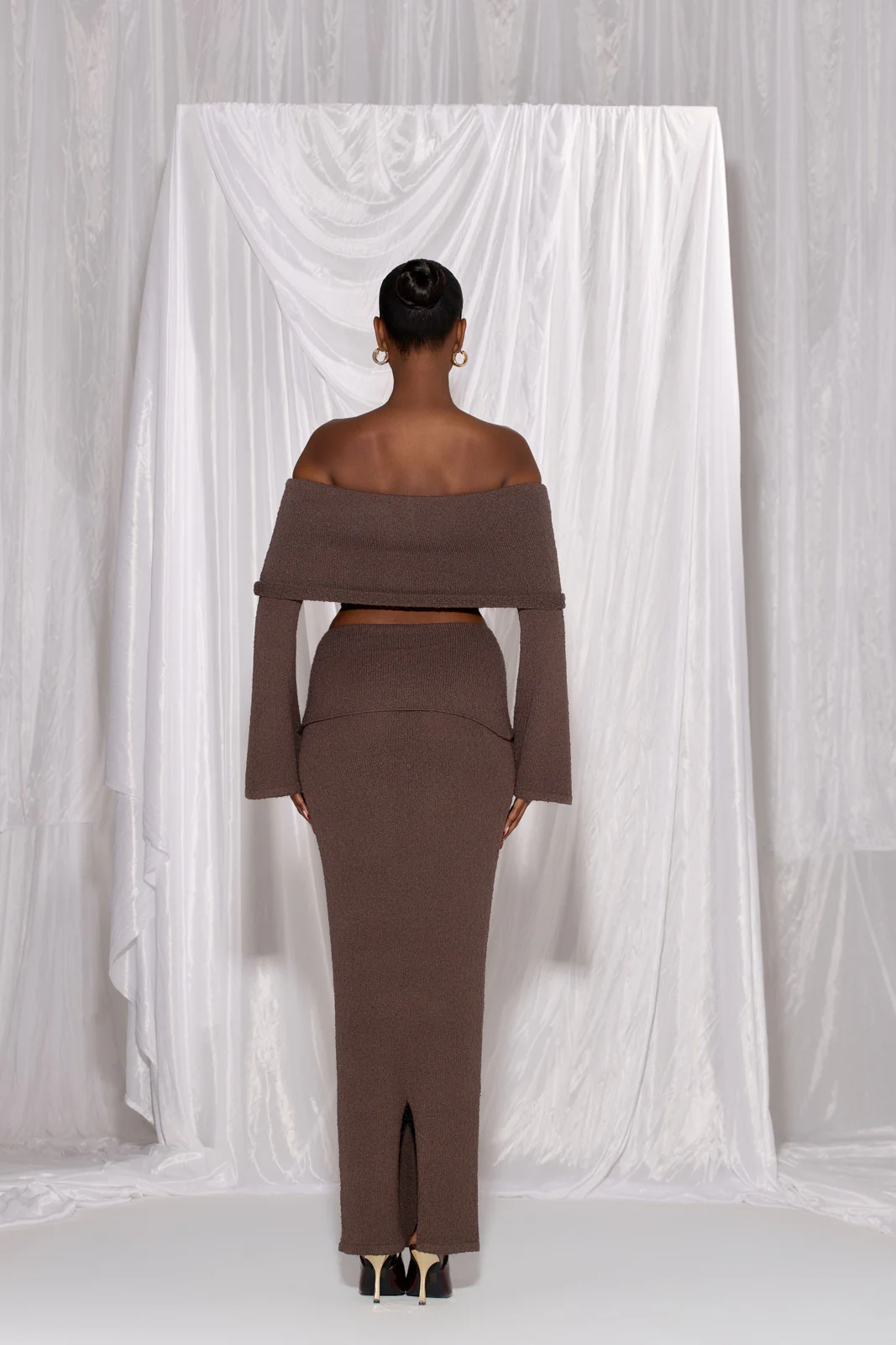 YASMIN BOUCLE KNIT CO-ORD | CHOCOLATE - Image 12