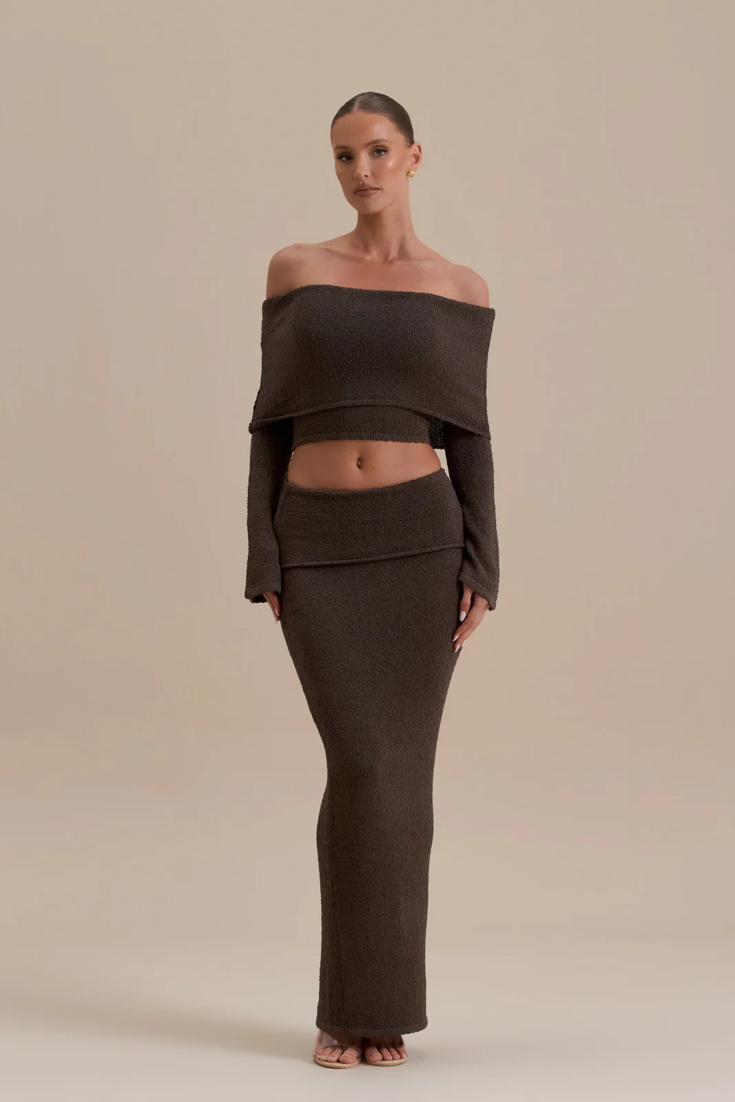 YASMIN BOUCLE KNIT CO-ORD | CHOCOLATE - Image 7