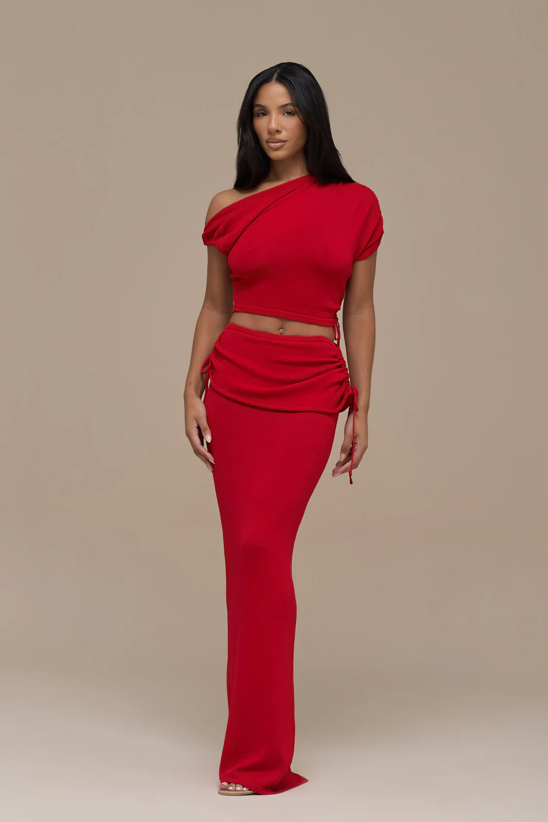 YRIS KNIT CO-ORD | RED - SALE - Image 4