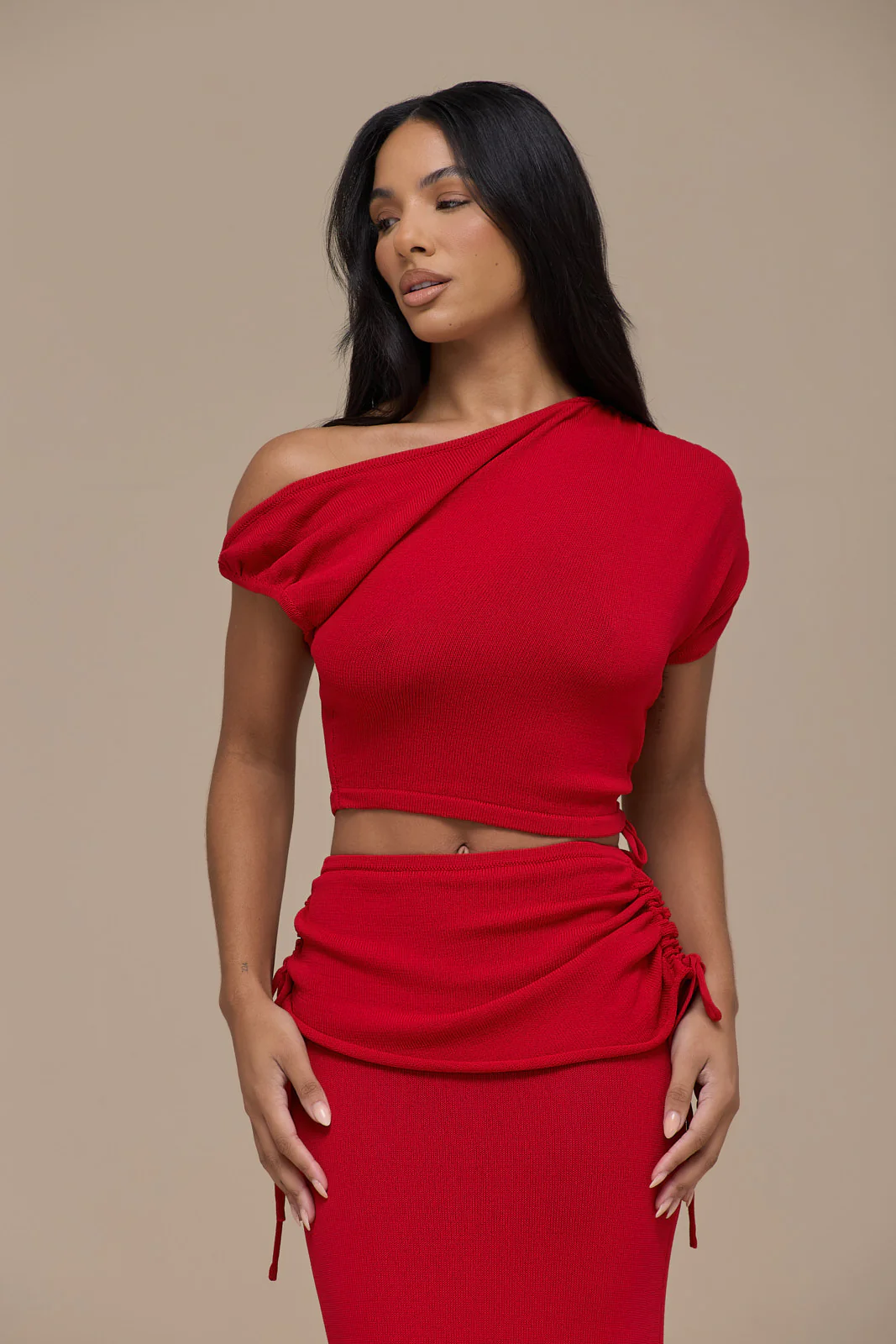 YRIS KNIT CO-ORD | RED - SALE - Image 5