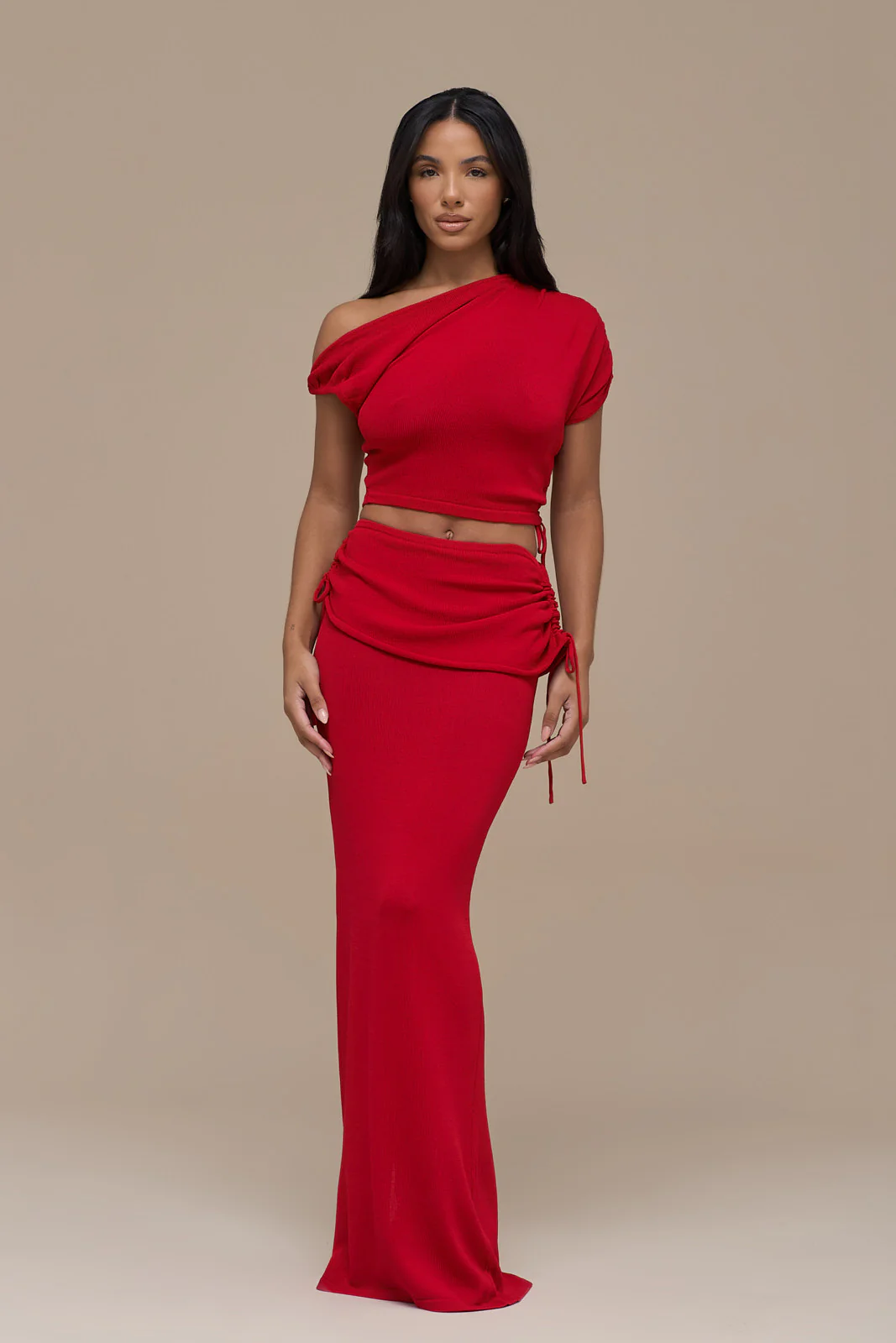 YRIS KNIT CO-ORD | RED - SALE - Image 6