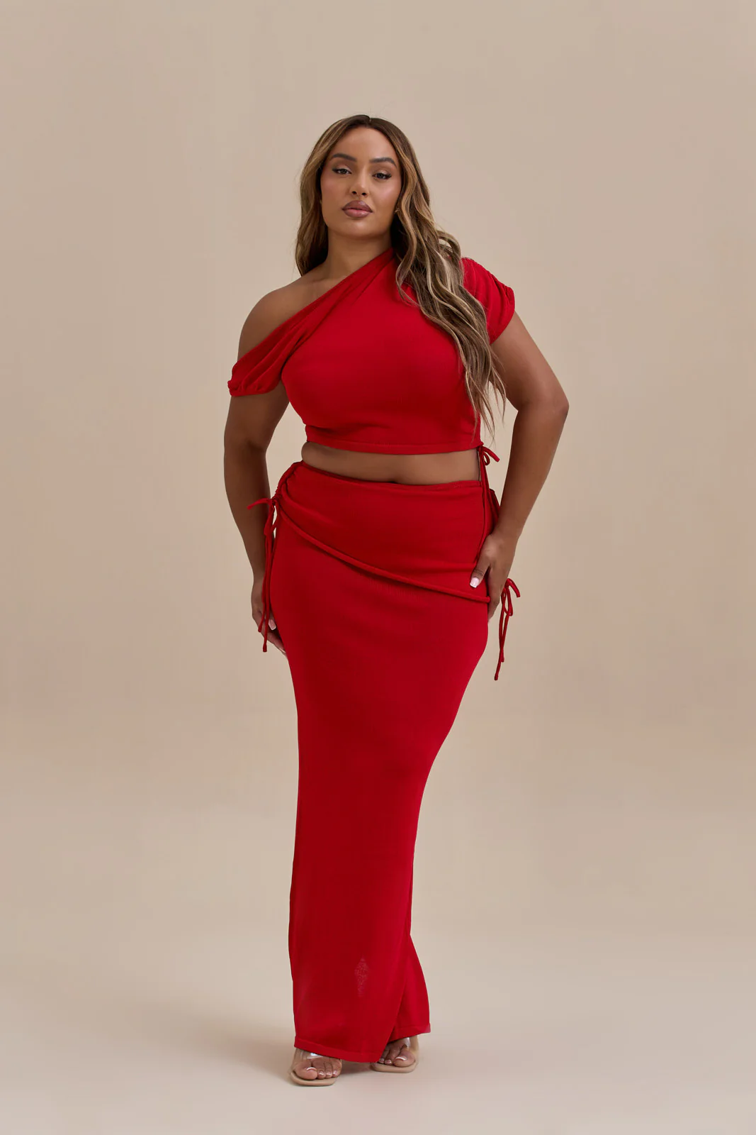 YRIS KNIT CO-ORD | RED - SALE - Image 7