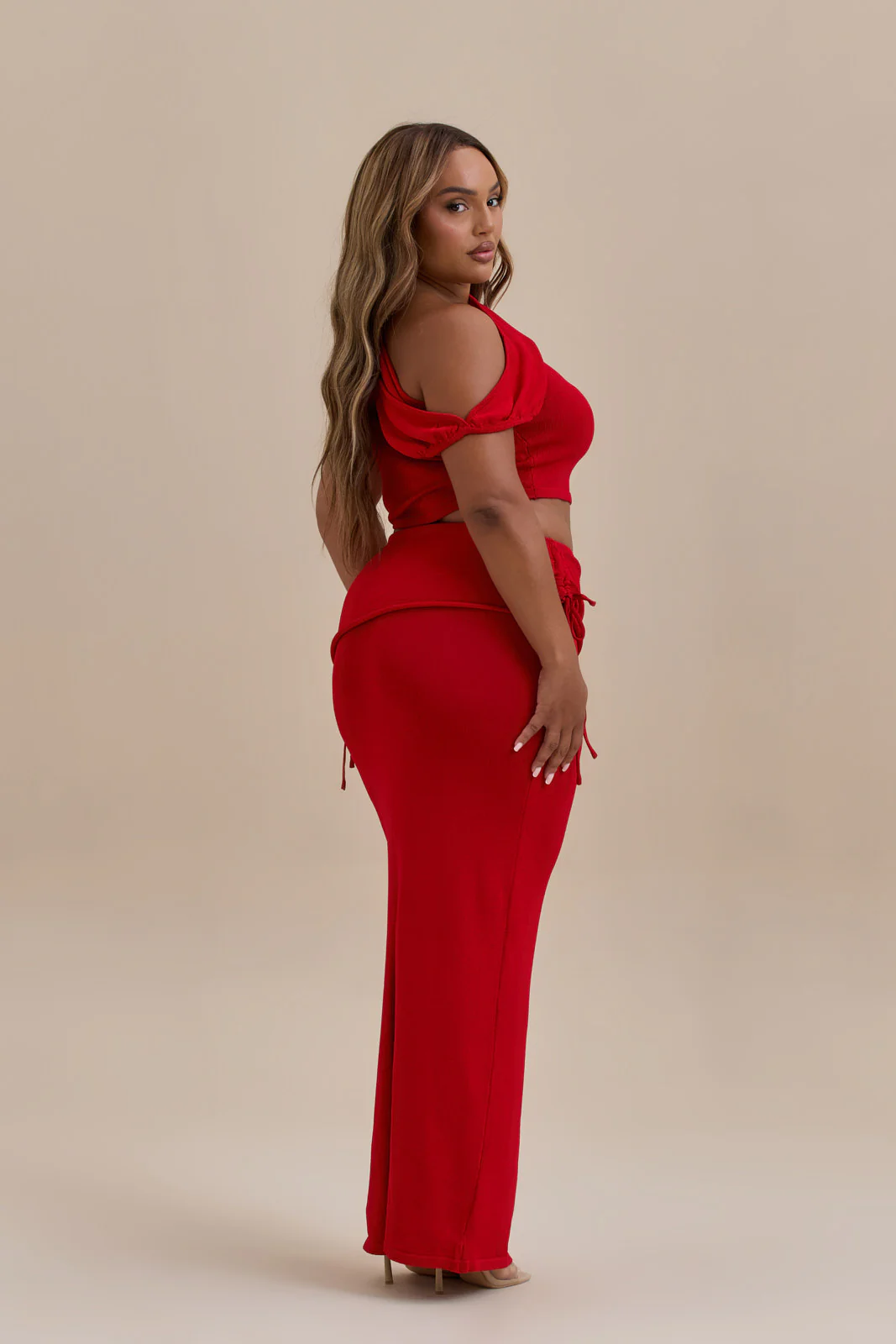 YRIS KNIT CO-ORD | RED - SALE - Image 8