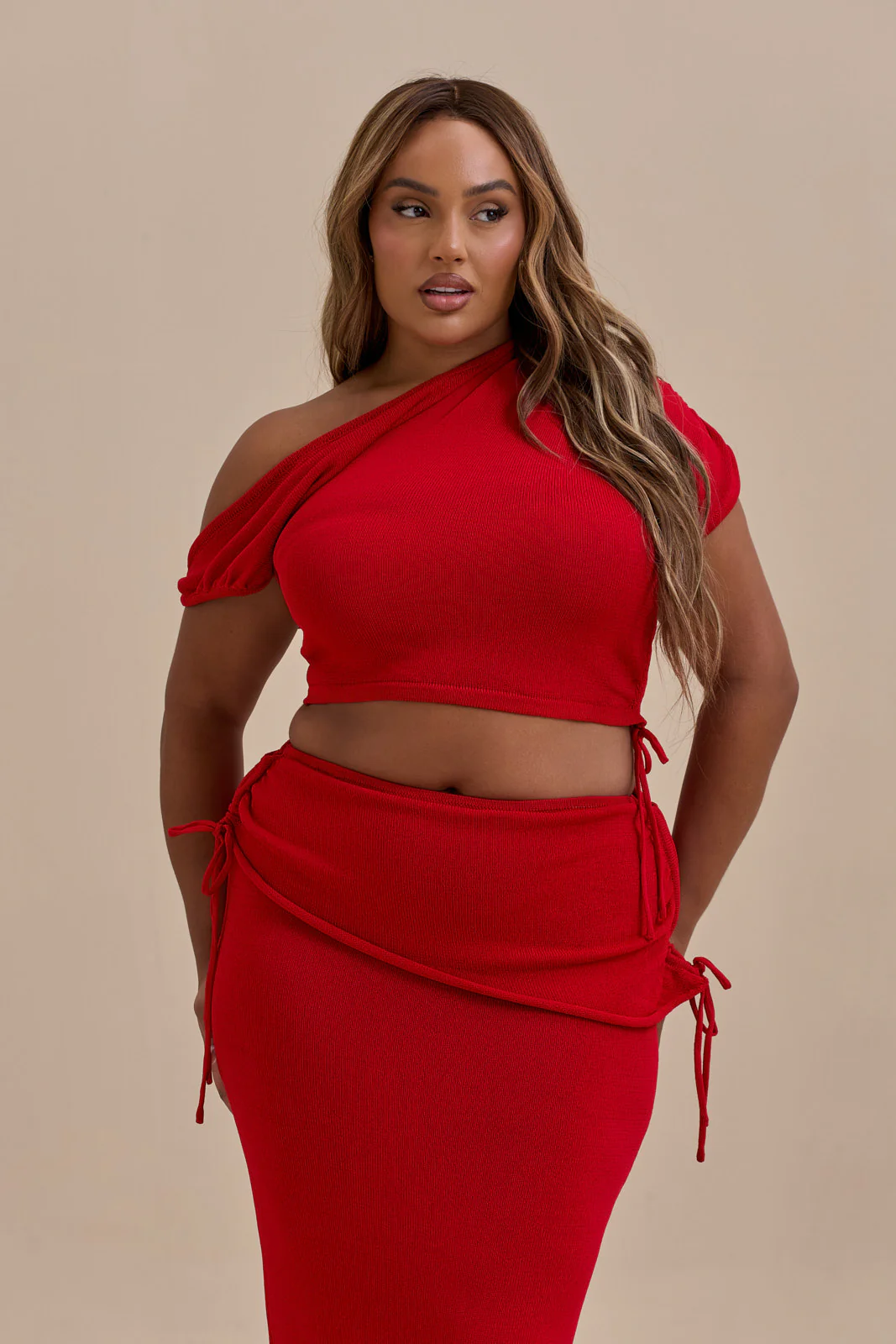 YRIS KNIT CO-ORD | RED - SALE - Image 9
