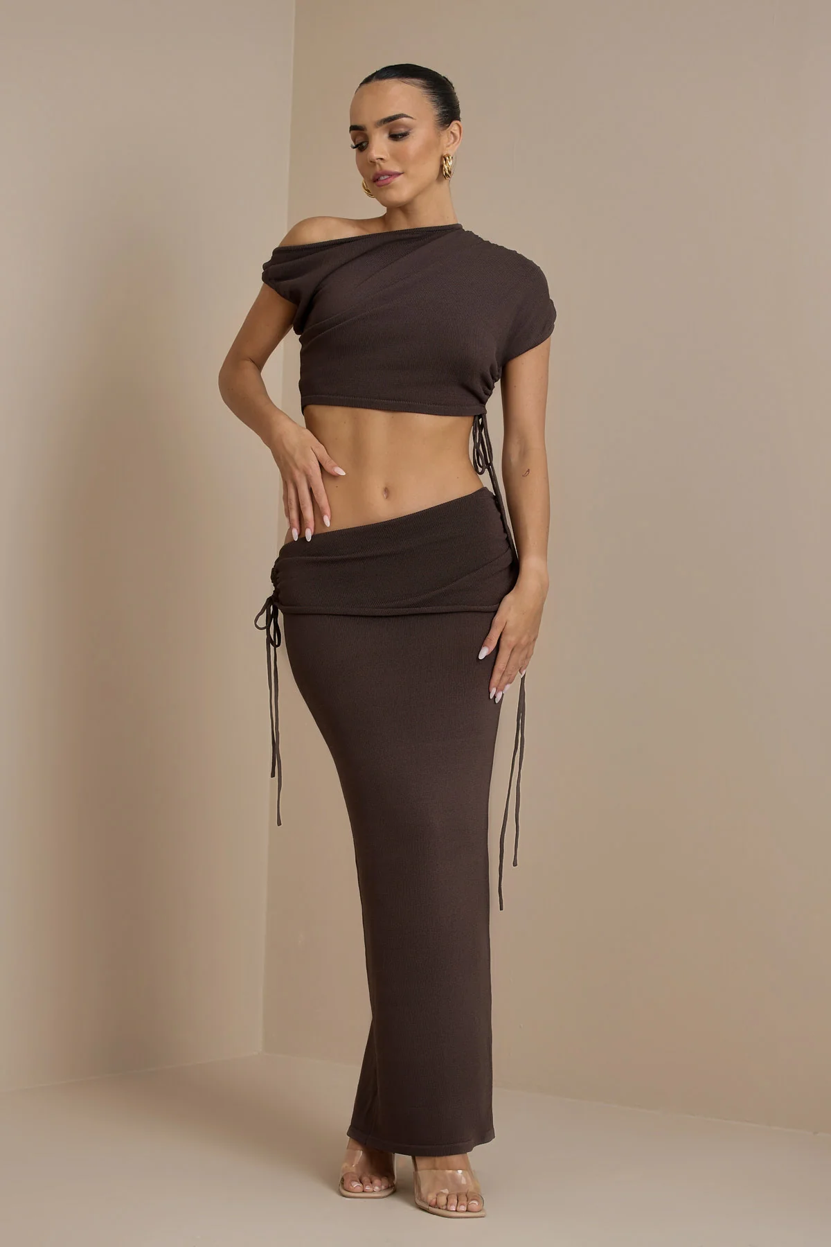YRIS KNIT CO-ORD | CHOCOLATE - SALE - Image 4