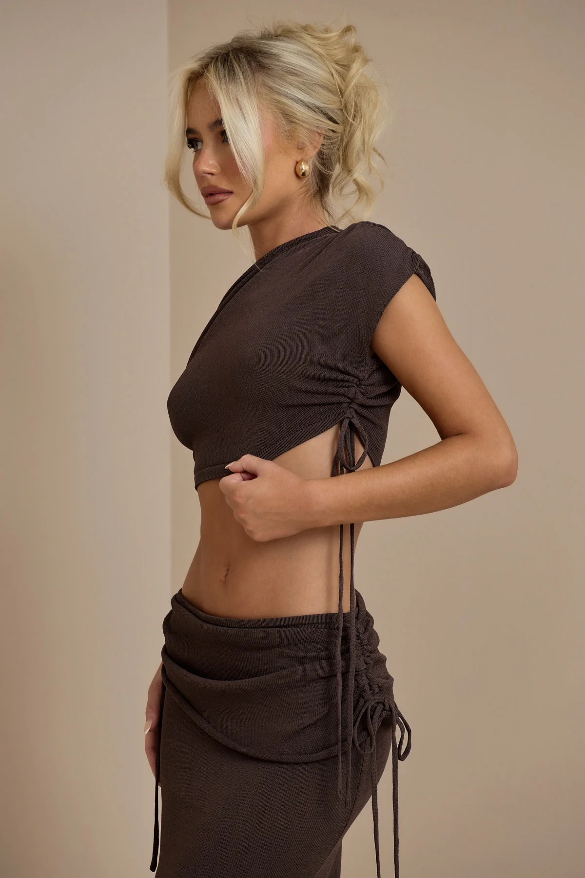 YRIS KNIT CO-ORD | CHOCOLATE - SALE - Image 9