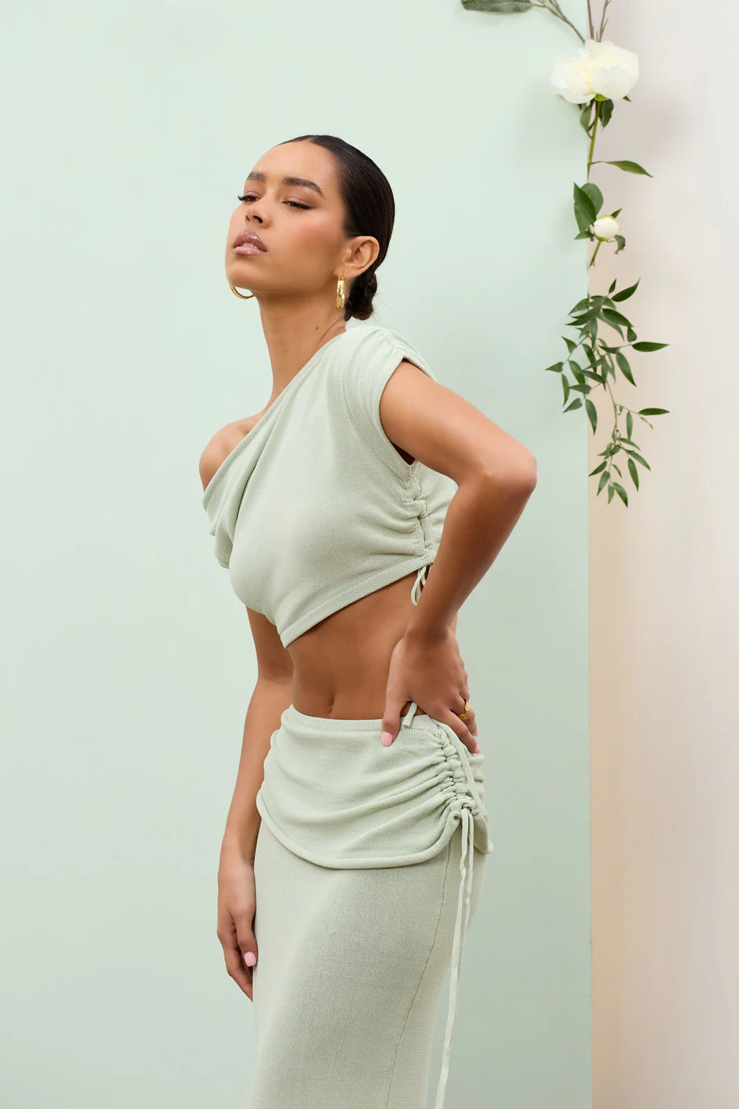 YRIS KNIT CO-ORD | SAGE - SALE - Image 7